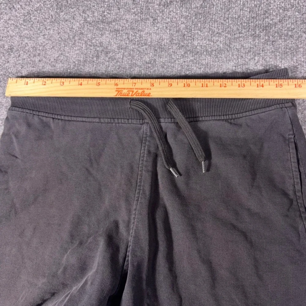 The North Face Mens Distressed Sweat Shorts Black Cotton Drawstring Logo Large